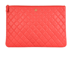 Chanel Quilted Laptop Sleeve, Lambskin, Red, 27722103 (2019), 3*